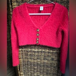 Urban Outfitters-Pink‎ Crop Cardigan style sweater, Size:XS, Pre-owned